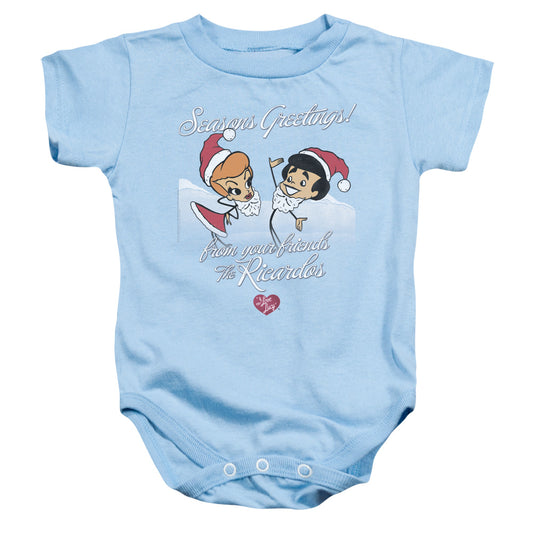 I Love Lucy - Animated Christmas-infant Snapsuit - Light Blue
