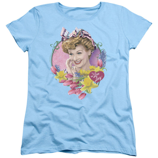 I Love Lucy - Springtime - Short Sleeve Womens Tee - Light Blue T-shirt