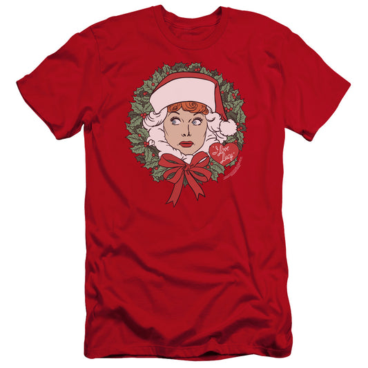 I Love Lucy - Wreath-premuim Canvas Adult Slim Fit 30/1 - Red