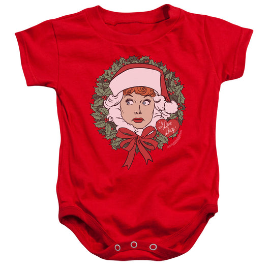 I Love Lucy - Wreath-infant Snapsuit - Red