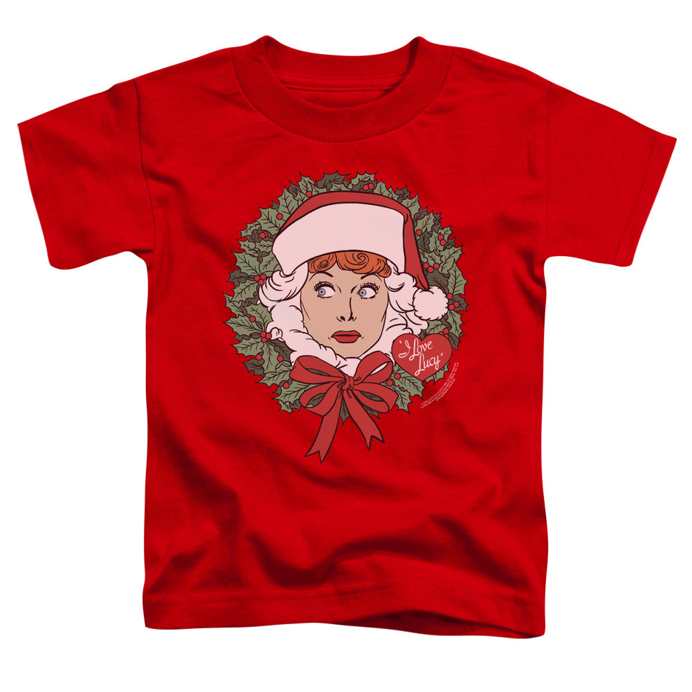 I Love Lucy - Wreath - Short Sleeve Toddler Tee - Red T-shirt