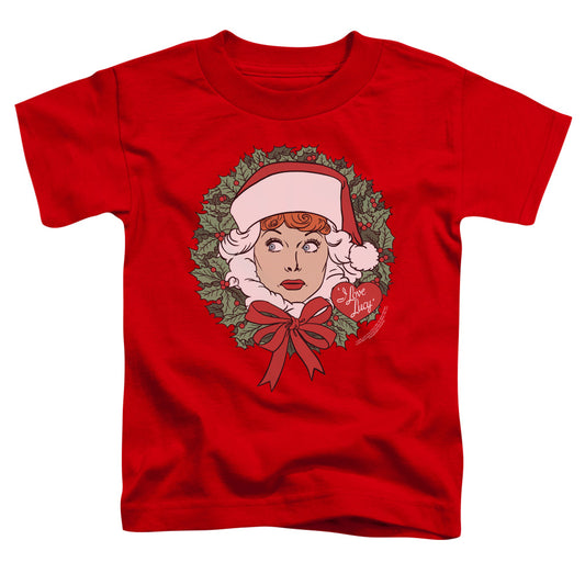 I Love Lucy - Wreath - Short Sleeve Toddler Tee - Red T-shirt