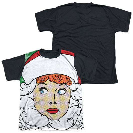 I Love Lucy - Secret Santa - Short Sleeve Youth White Front Black Back   - White T-shirt