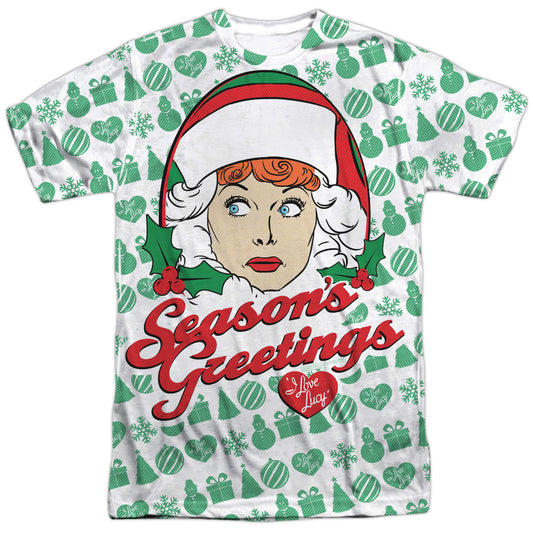 I Love Lucy - Secret Pattern - Short Sleeve Adult Poly Crew - White T-shirt