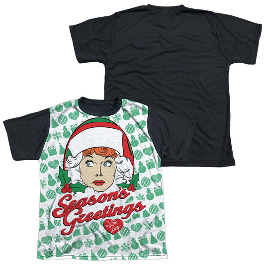 I Love Lucy - Secret Pattern - Short Sleeve Youth White Front Black Back   - White T-shirt