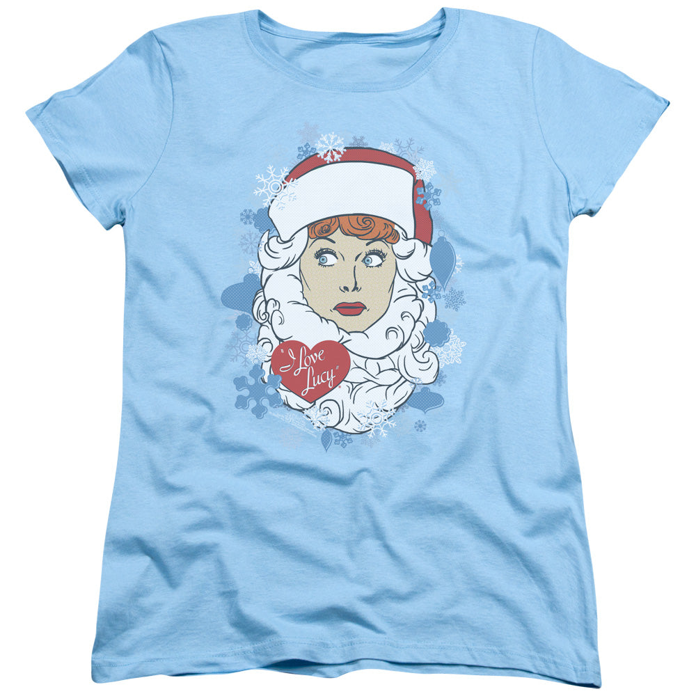 I Love Lucy - Beard Flakes - Short Sleeve Womens Tee - Light Blue T-shirt