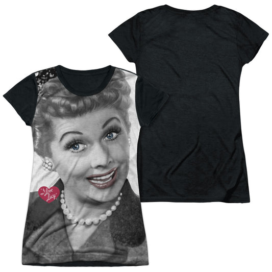 I Love Lucy - Timeless - Short Sleeve Junior Poly Black Back - White T-shirt