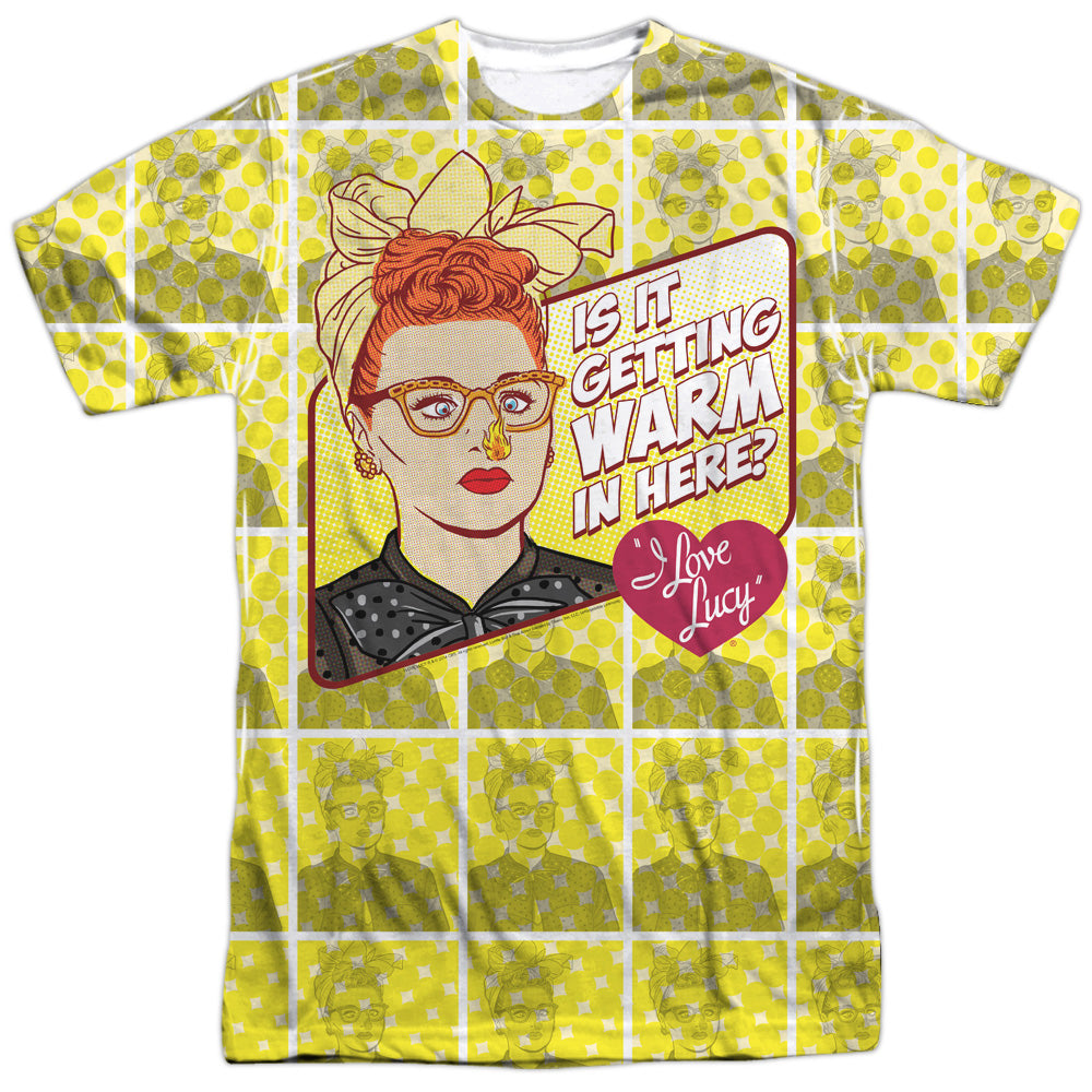 I Love Lucy - Warm All Over - Short Sleeve Adult Poly Crew - White T-shirt