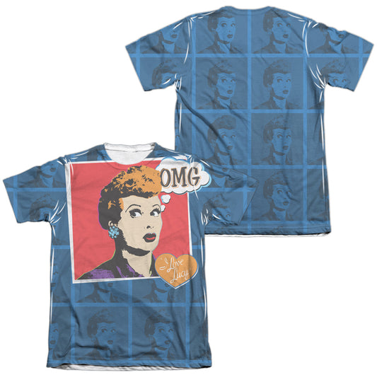 I Love Lucy - Omg (Front/back Print) - Adult Poly/cotton Short Sleeve Tee - White T-shirt