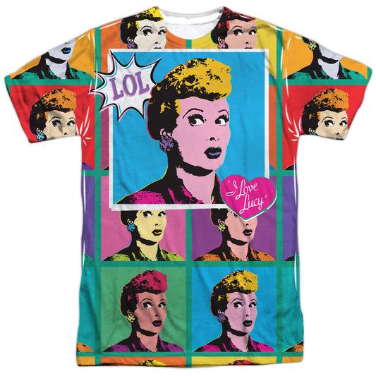 I Love Lucy - Lol - Short Sleeve Adult Poly Crew - White T-shirt