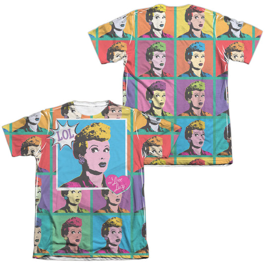 I Love Lucy - Lol (Front/back Print) - Adult Poly/cotton Short Sleeve Tee - White T-shirt