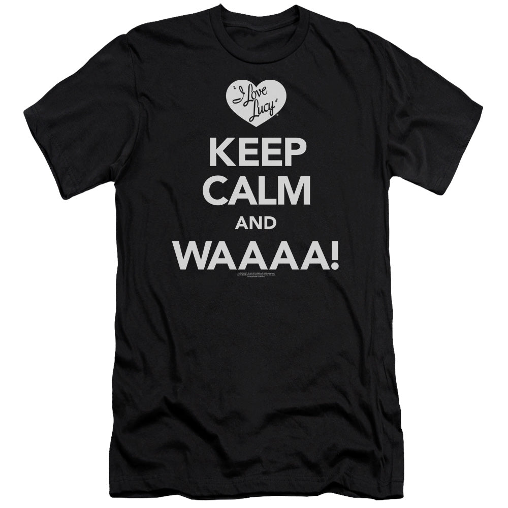 I Love Lucy - Keep Calm Waaa-premuim Canvas Adult Slim Fit 30/1 - Black