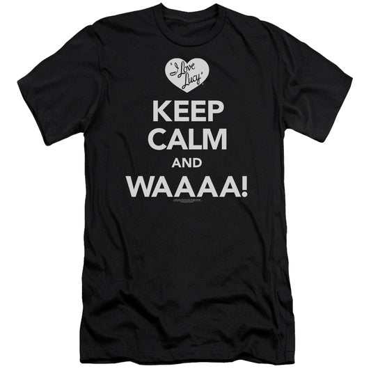 I Love Lucy - Keep Calm Waaa-premuim Canvas Adult Slim Fit 30/1 - Black