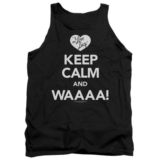 I Love Lucy - Keep Calm Waaa - Adult Tank - Black