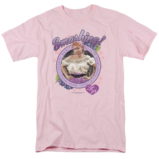 I Love Lucy - Smashing - Short Sleeve Adult 18/1 - Pink T-shirt