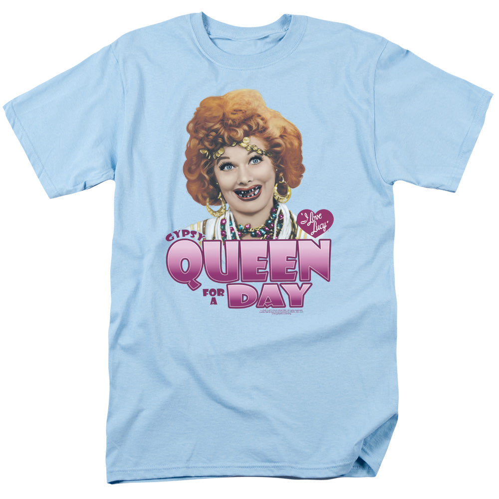 I Love Lucy - Gypsy Queen - Short Sleeve Adult 18/1 - Light Blue T-shirt