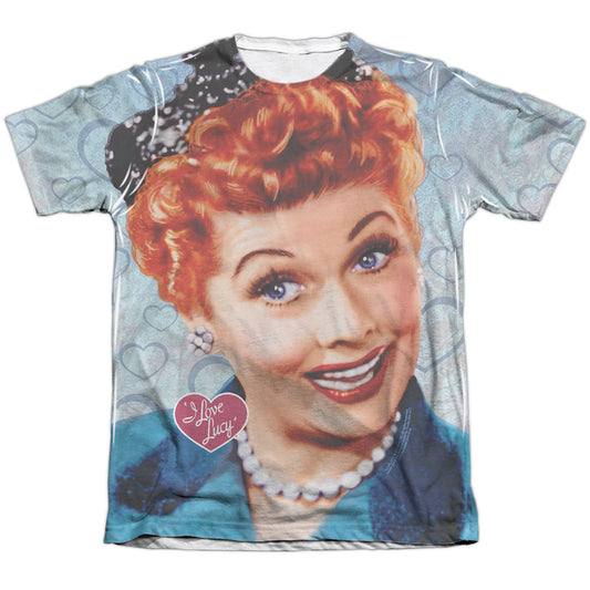 I Love Lucy - Smile - Adult Poly/cotton Short Sleeve Tee - White T-shirt