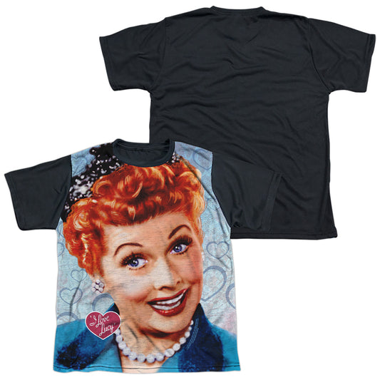 I Love Lucy - Smile - Short Sleeve Youth White Front Black Back   - White T-shirt