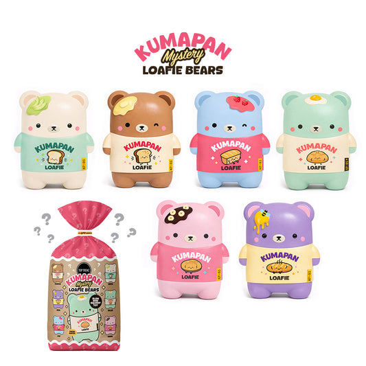 Kumapan Mystery Loafie Bears Slow Rise Squishy Toy (one random)