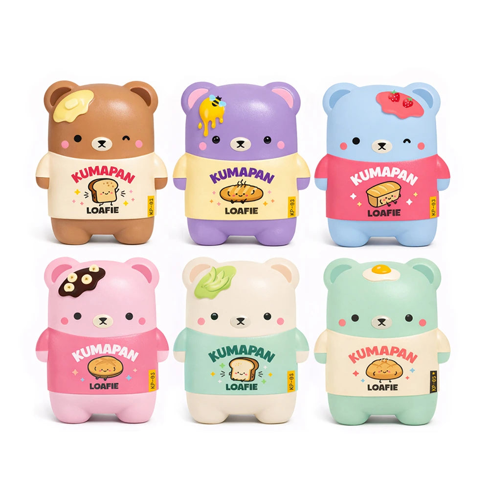 Kumapan Mystery Loafie Bears Slow Rise Squishy Toy (one random)