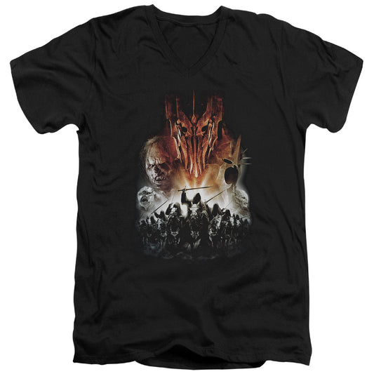 Lor - Evil Rising - Short Sleeve Adult V-neck - Black T-shirt