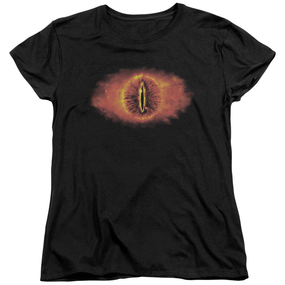 Lor - Eye Of Sauron - Short Sleeve Womens Tee - Black T-shirt