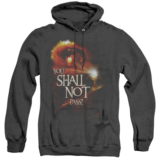 Lor - You Shall Not Pass - Adult Heather Hoodie - Black