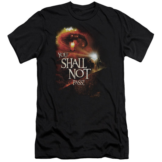Lor - You Shall Not Pass-premuim Canvas Adult Slim Fit 30/1 - Black