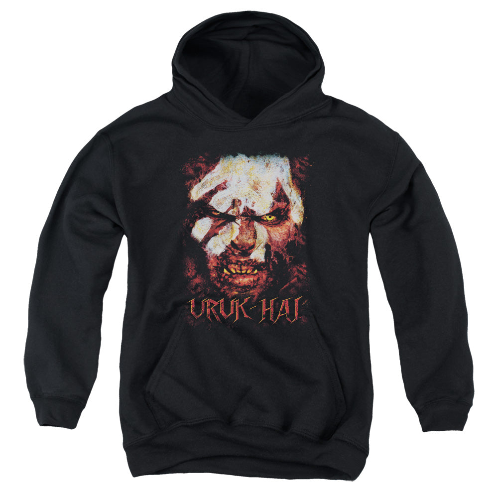 Lor Uruk Hai-youth Pull-over Hoodie - Black