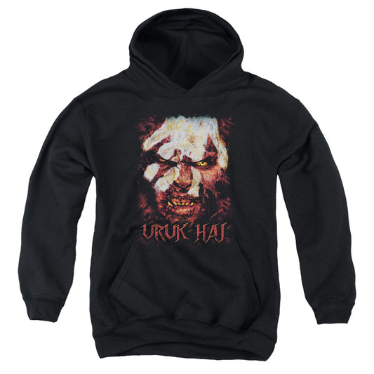 Lor Uruk Hai-youth Pull-over Hoodie - Black