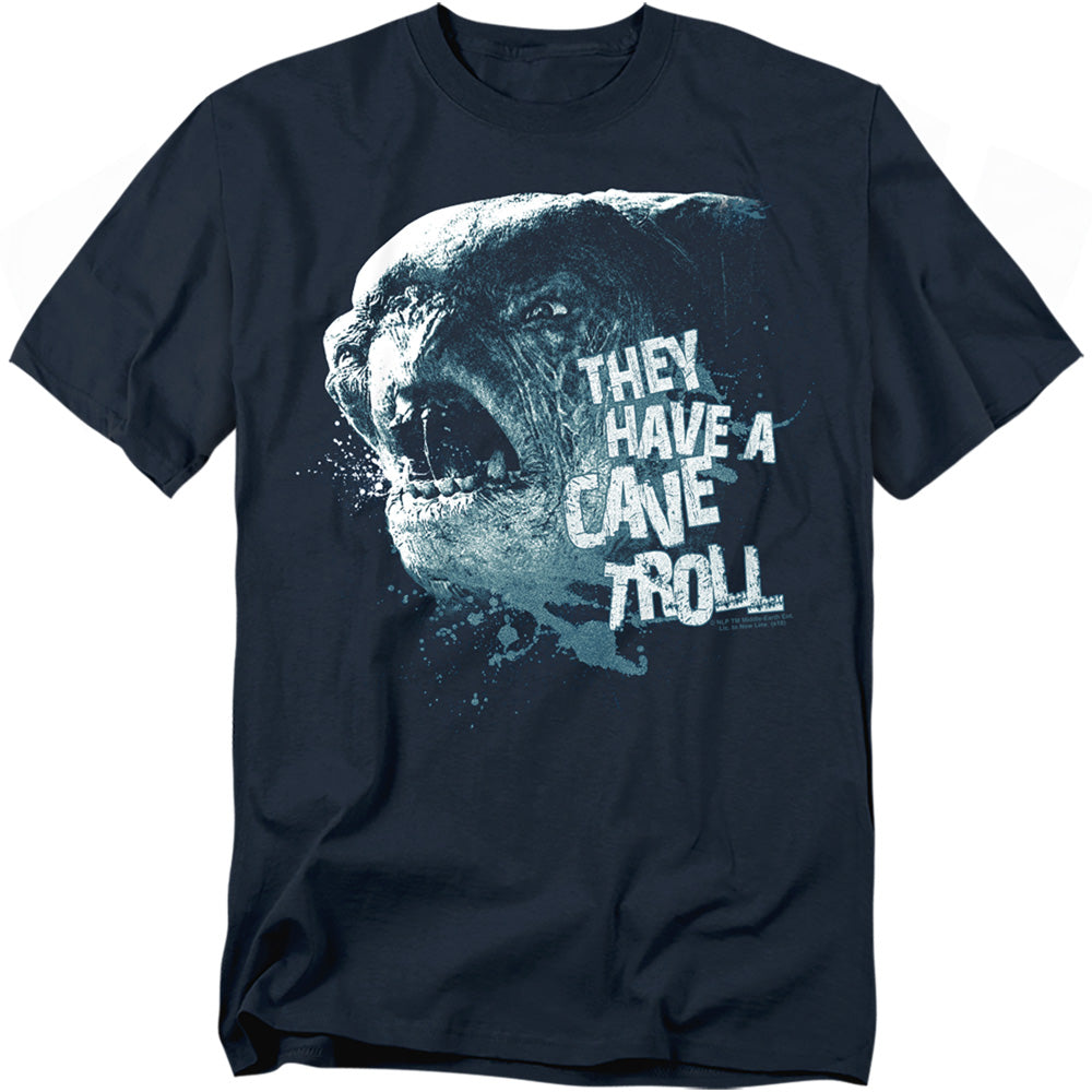 Lor - Cave Troll - Short Sleeve Adult 18/1 - Navy T-shirt