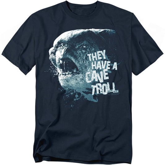 Lor - Cave Troll - Short Sleeve Adult 18/1 - Navy T-shirt