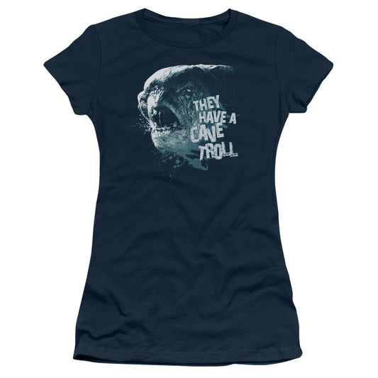 Lor - Cave Troll - Short Sleeve Junior Sheer - Navy T-shirt
