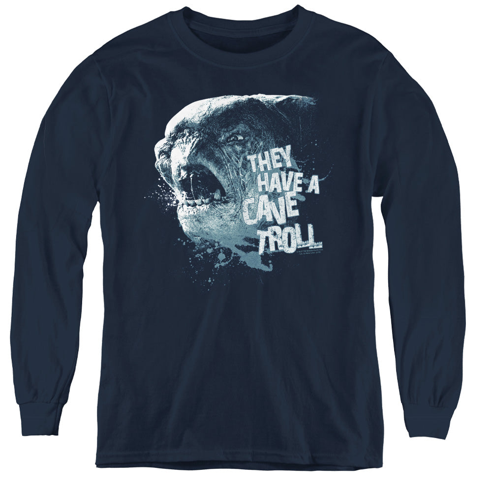 Lor - Cave Troll - Youth Long Sleeve Tee - Navy