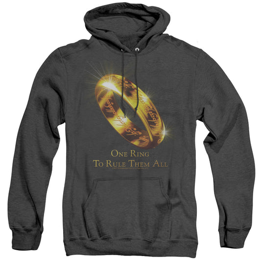 Lor - One Ring - Adult Heather Hoodie - Black