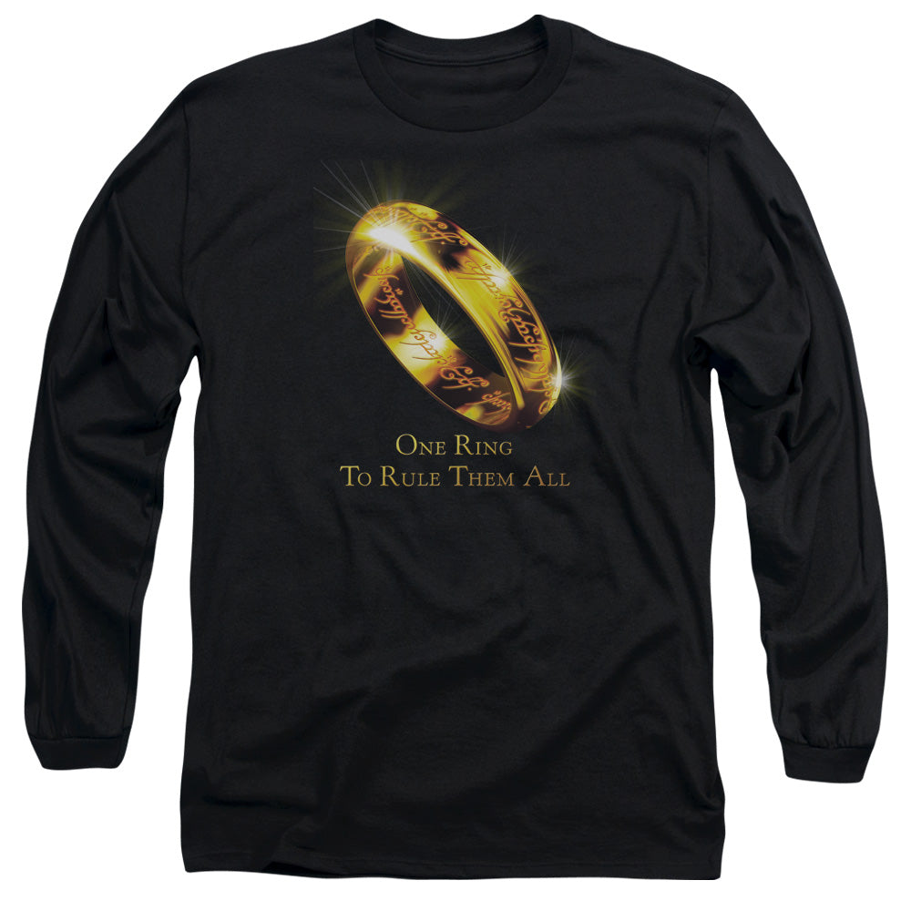 Lor - One Ring - Long Sleeve Adult 18/1 - Black T-shirt