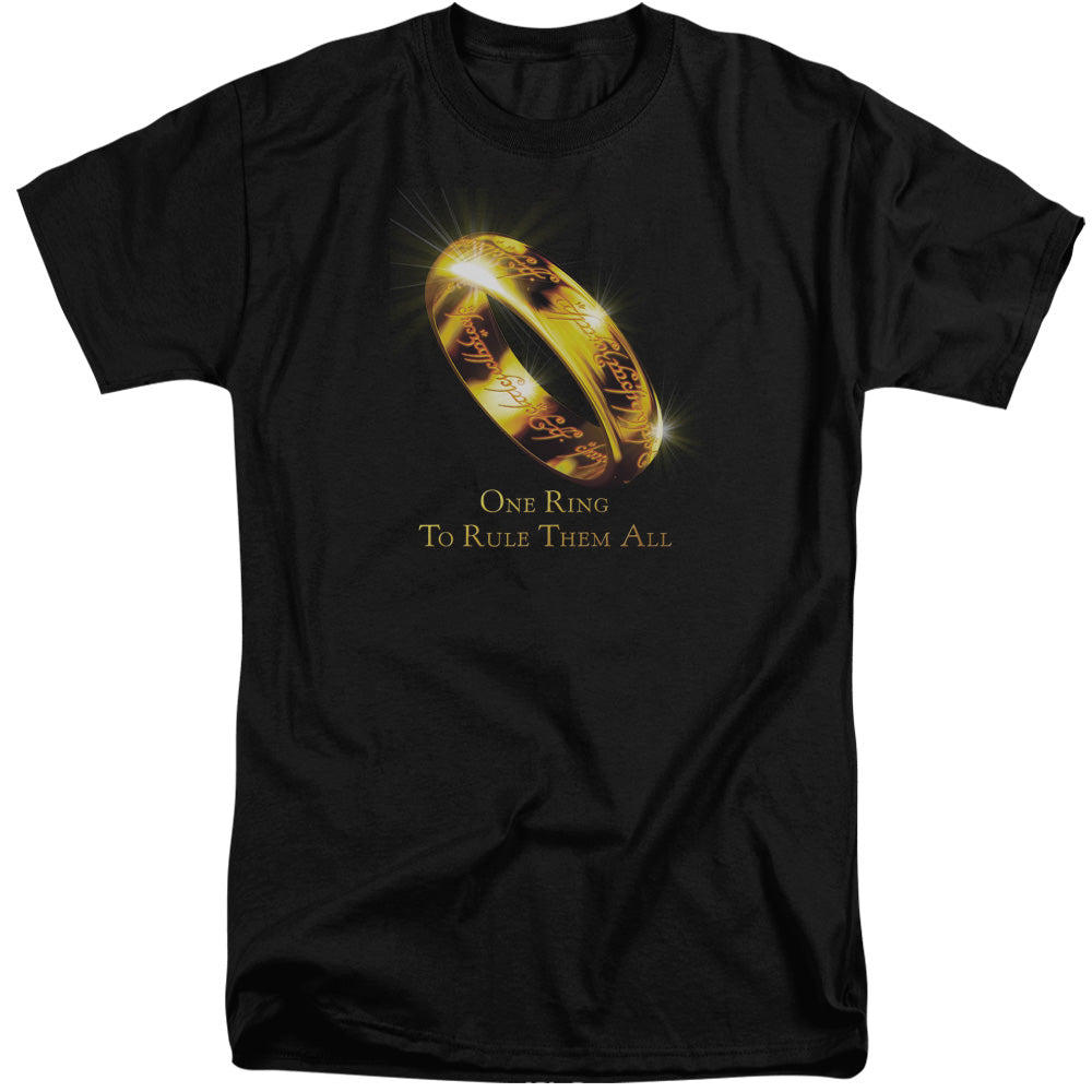 Lor - One Ring - Short Sleeve Adult Tall - Black T-shirt