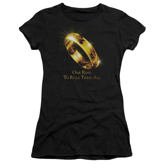 Lor - One Ring - Short Sleeve Junior Sheer - Black T-shirt