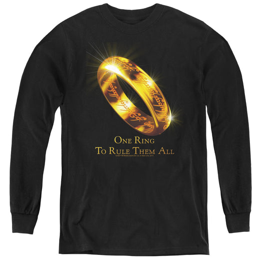 Lor - One Ring - Youth Long Sleeve Tee - Black