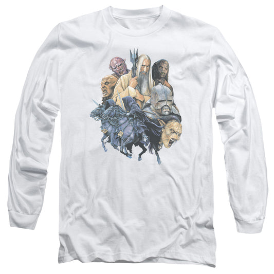 Lor - Collage Of Evil - Long Sleeve Adult 18/1 - White T-shirt