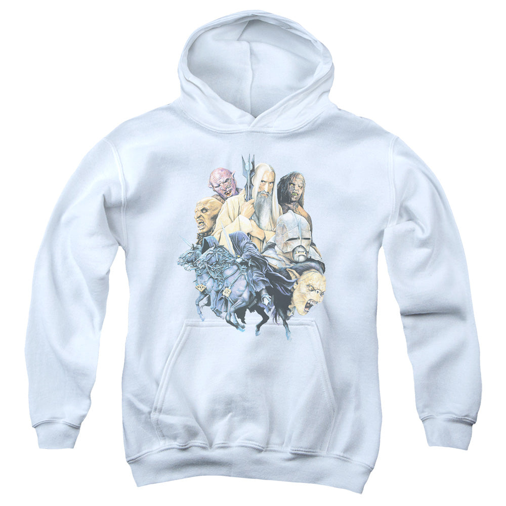 Lor - Collage Of Evil - Youth Pull-over Hoodie - White