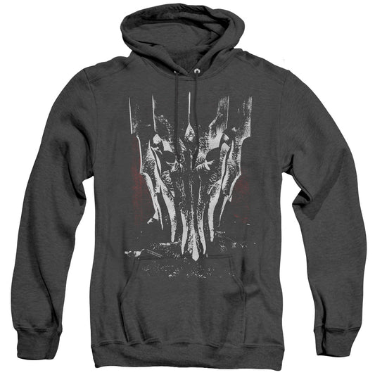 Lor - Big Sauron Head - Adult Heather Hoodie - Black