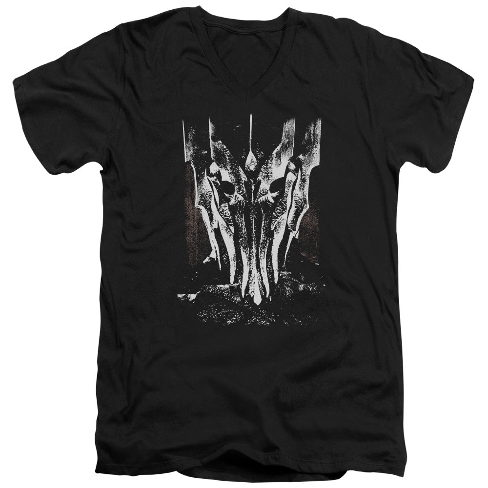 Lor - Big Sauron Head - Short Sleeve Adult V-neck - Black T-shirt