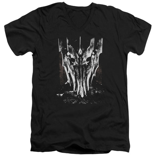 Lor - Big Sauron Head - Short Sleeve Adult V-neck - Black T-shirt