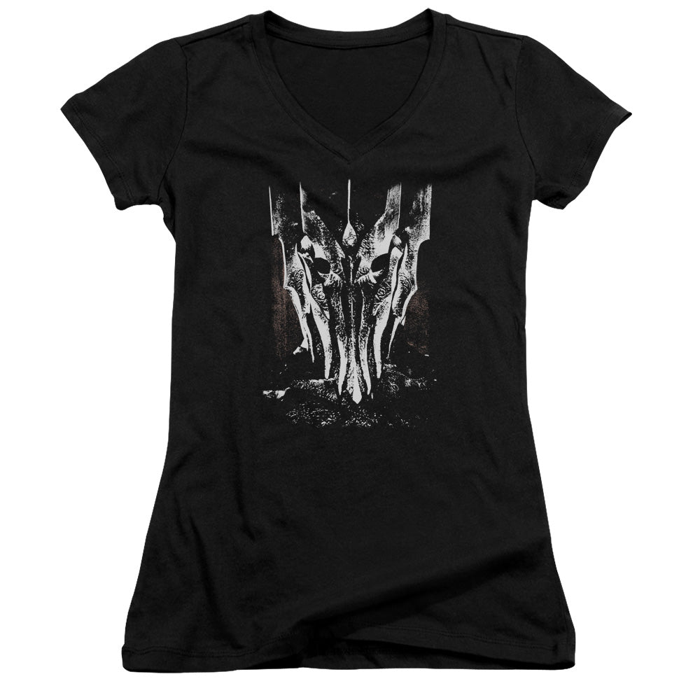 Lor Big Sauron Head - Junior V-neck - Black
