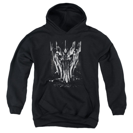 Lor - Big Sauron Head - Youth Pull-over Hoodie - Black
