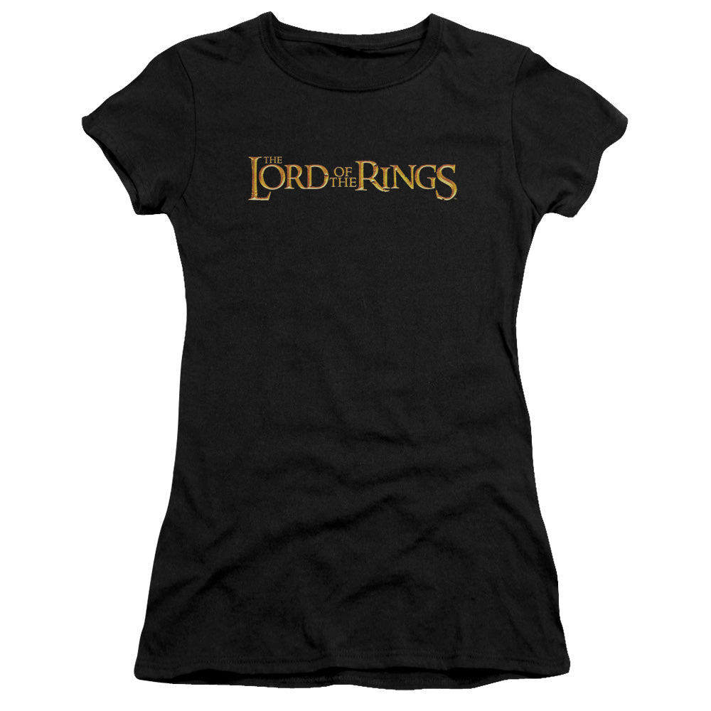Lor - Lotr Logo - Short Sleeve Junior Sheer - Black T-shirt
