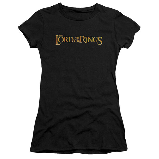 Lor - Lotr Logo - Short Sleeve Junior Sheer - Black T-shirt