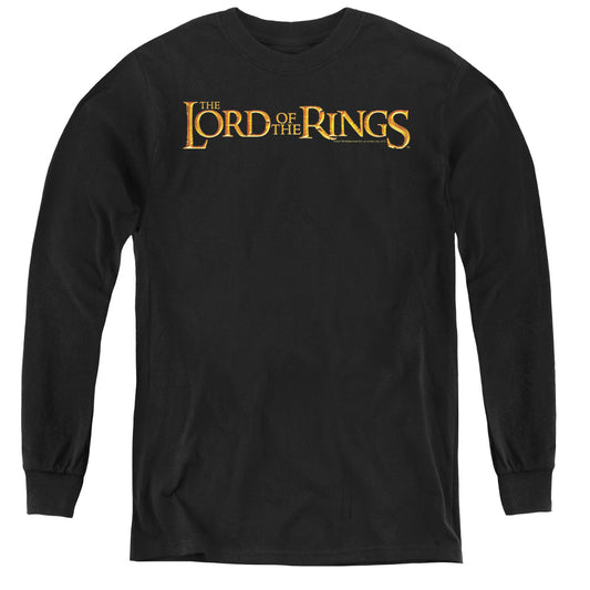 Lor - Lotr Logo - Youth Long Sleeve Tee - Black