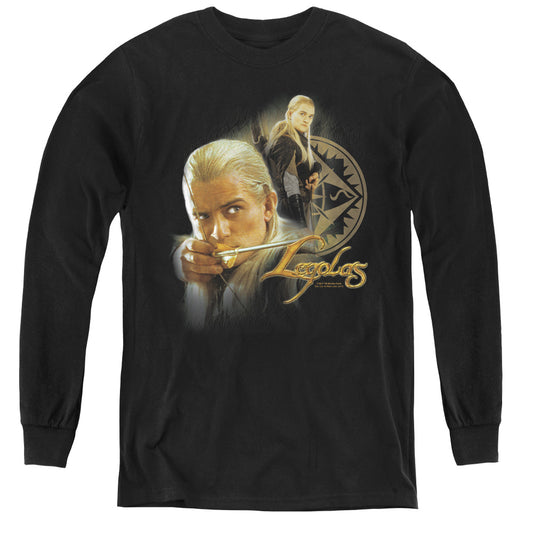 Lor - Legolas - Youth Long Sleeve Tee - Black